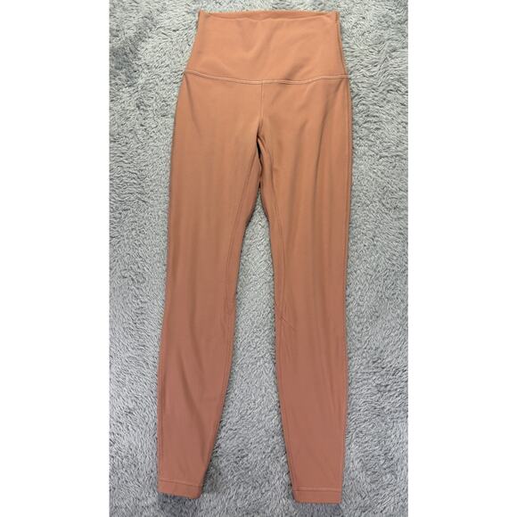 Lululemon Align High Rise Pants Orange Light Brown Leggings Size 4